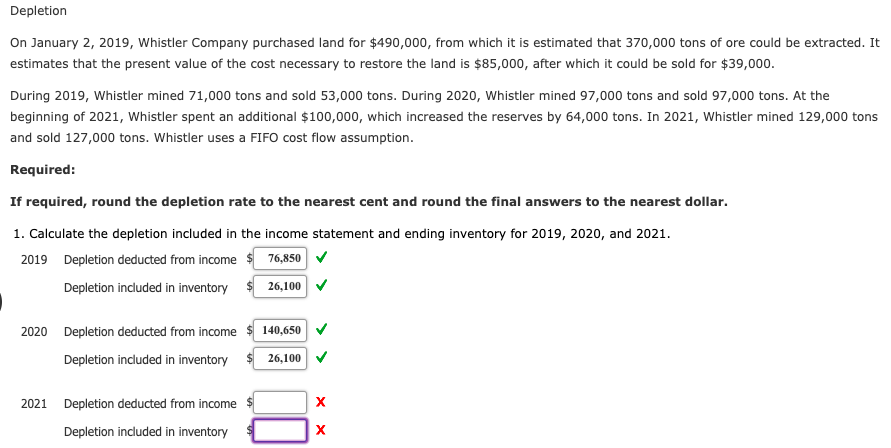 solved-depletion-on-january-2-2019-whistler-company-chegg