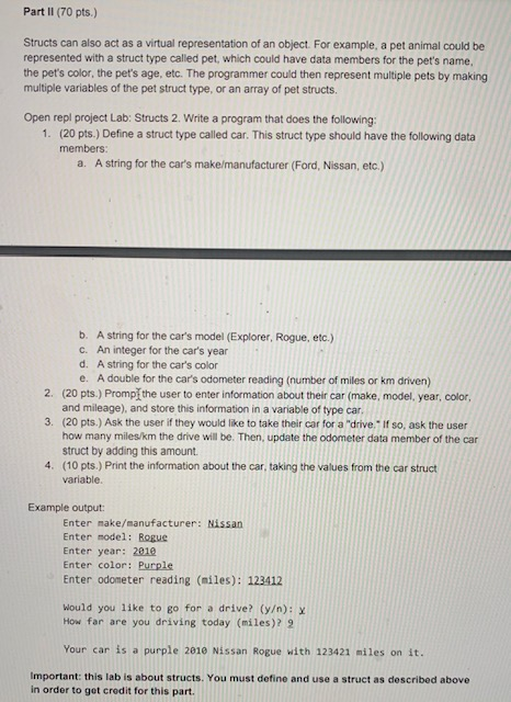 Solved **Please create a C code according to the following | Chegg.com