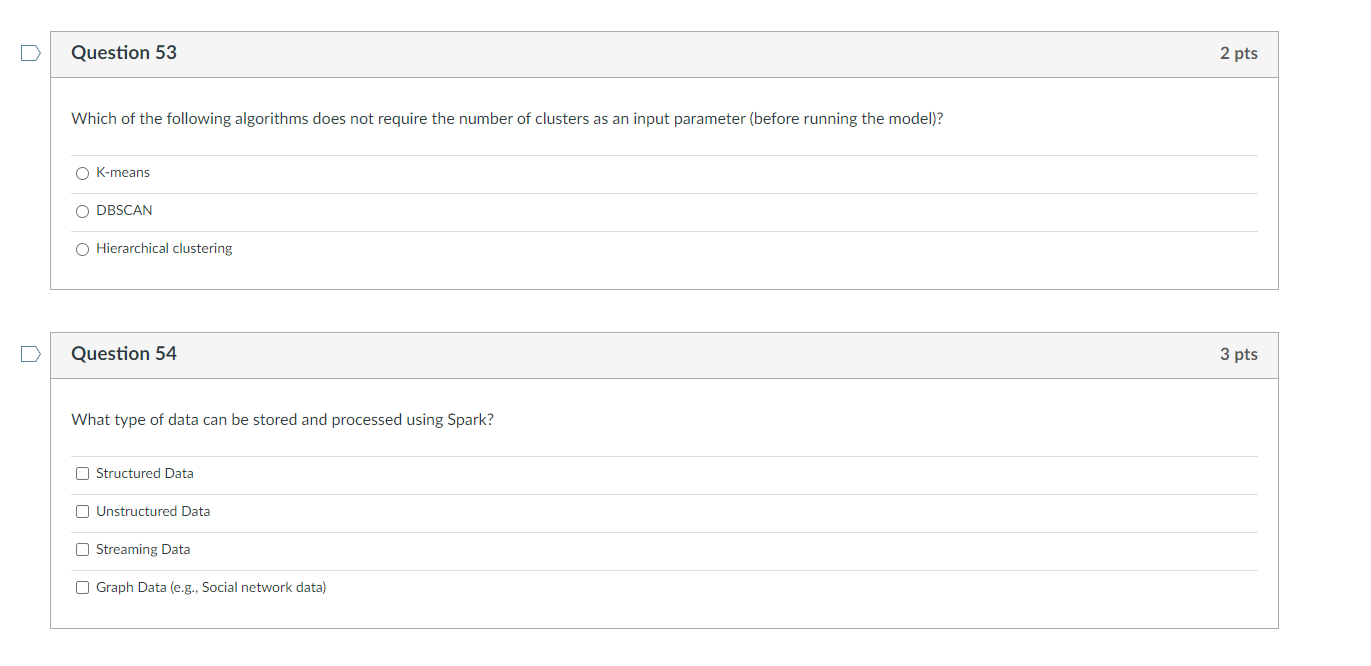 Solved Question 53 2 pts Which of the following algorithms | Chegg.com