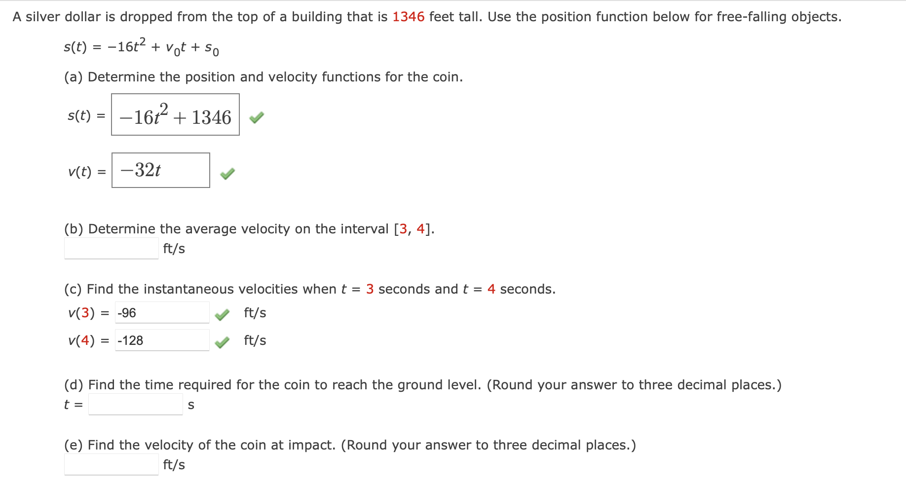 Solved A Silver Dollar Is Dropped From The Top Of A Building | Chegg.com