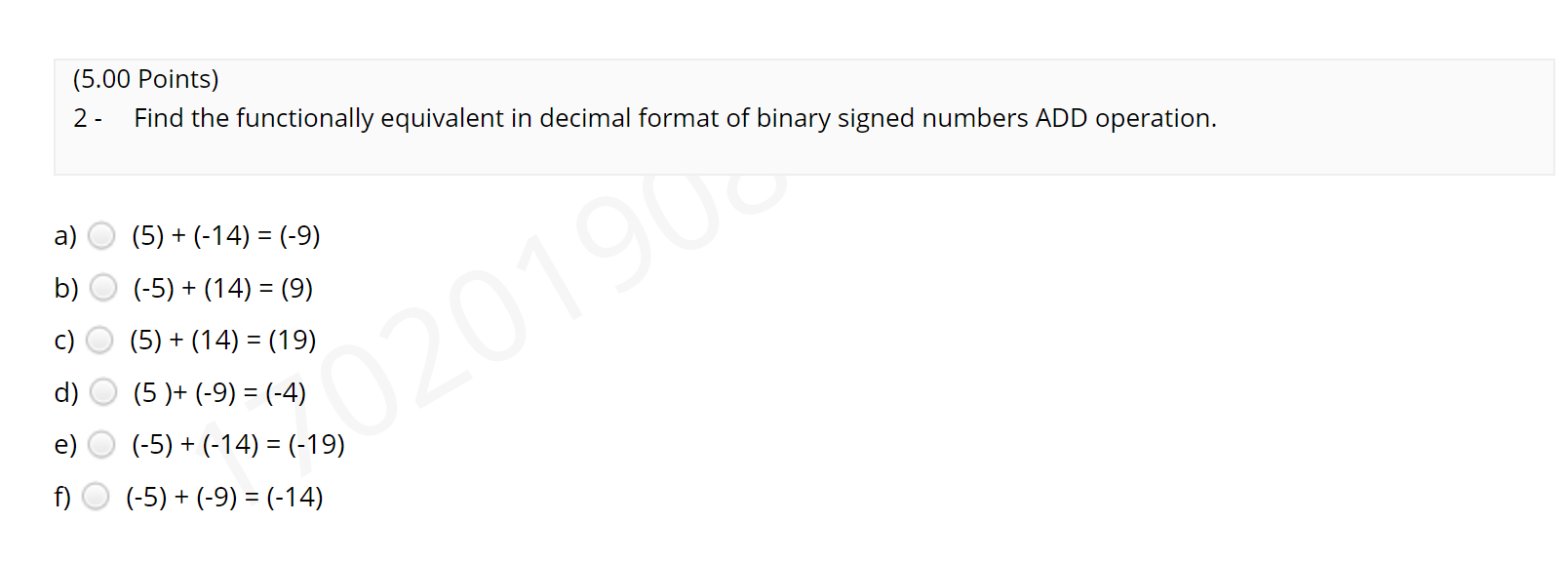 Solved (5.00 Points) 2 - Find the functionally equivalent in | Chegg.com