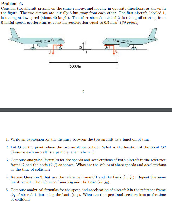 Solved Problem 6. Consider Two Aircraft Present On The Same | Chegg.com