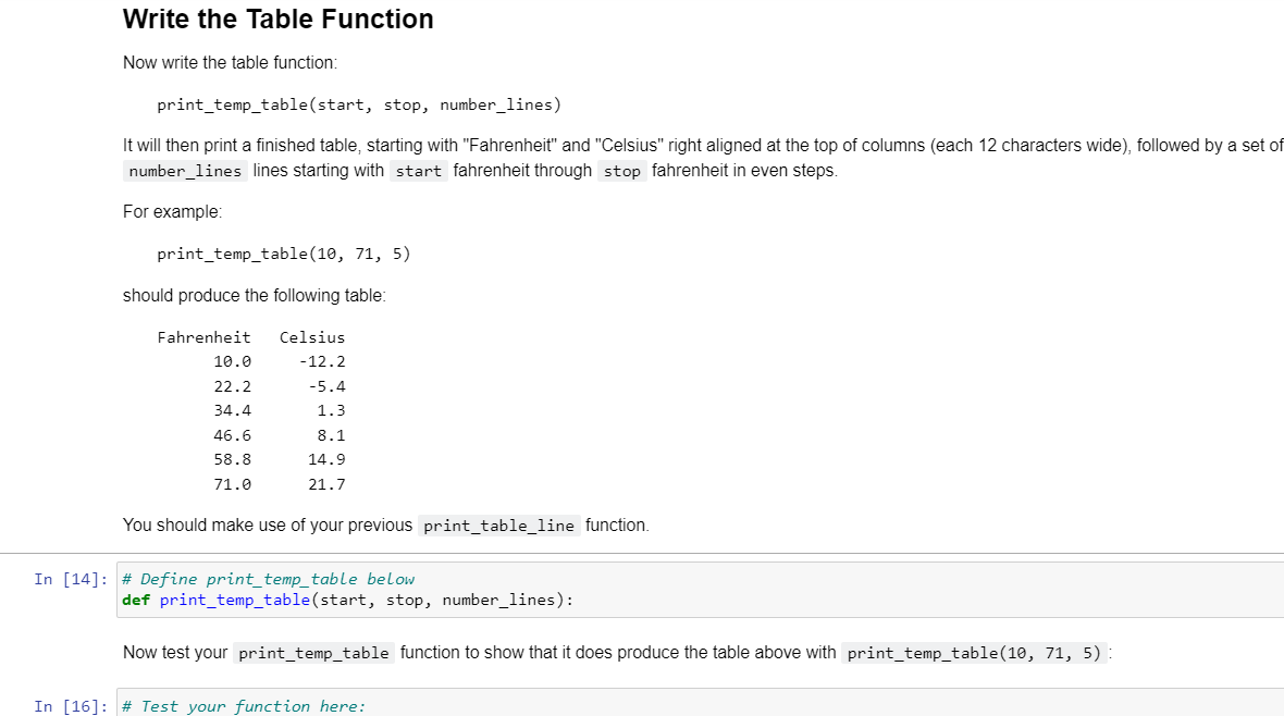 Solved Preparation: Temperature Conversion Function First, | Chegg.com