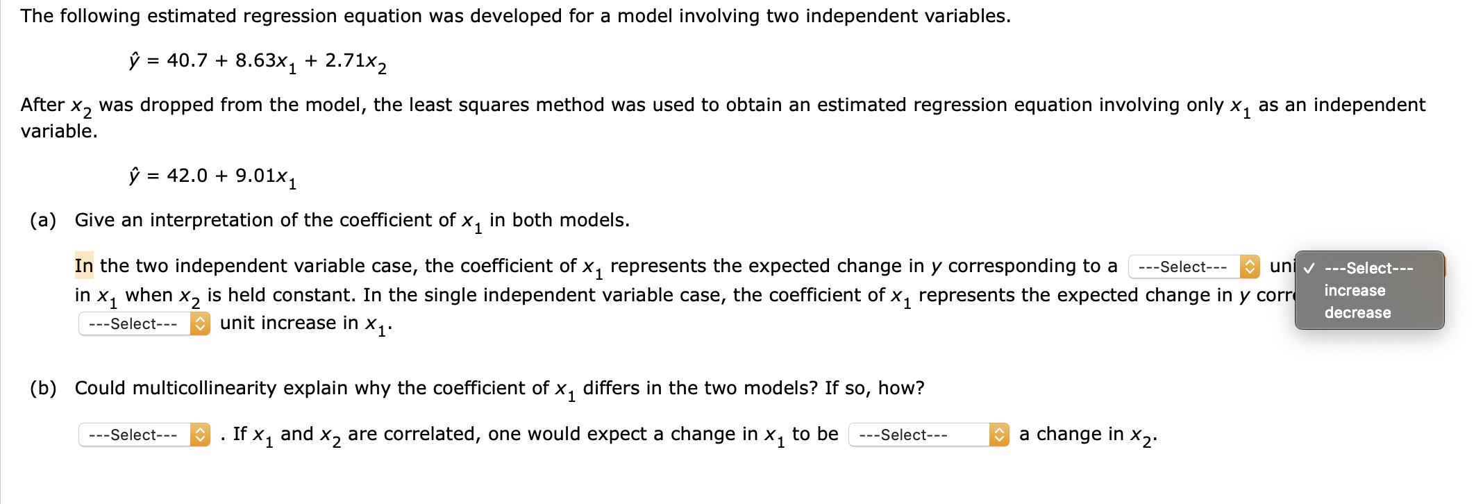 Solved The Following Estimated Regression Equation Was De Chegg Com