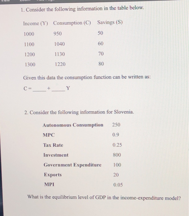 solved-1-consider-the-following-information-in-the-table-chegg