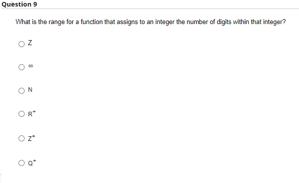 Solved Question 9 What is the range for a function that | Chegg.com