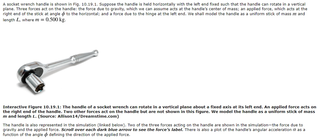 Solved A socket wrnch handle is shown in Fig. 10.19.1. | Chegg.com