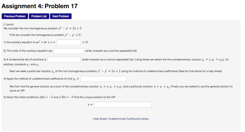 Solved Assignment 4: Problem 17 Previous Problem Problem | Chegg.com