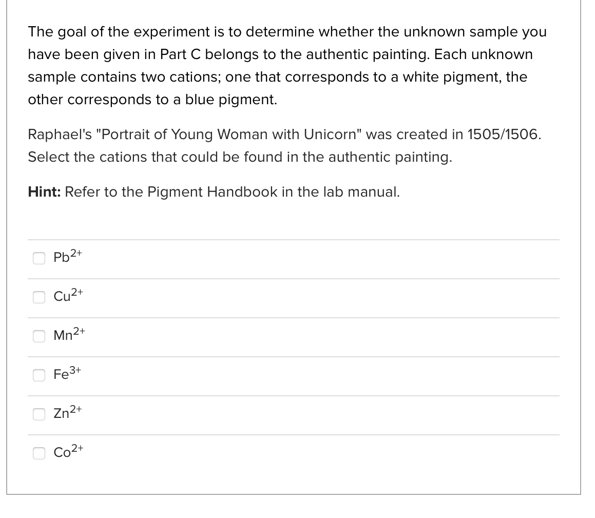 Solved The goal of the experiment is to determine whether | Chegg.com