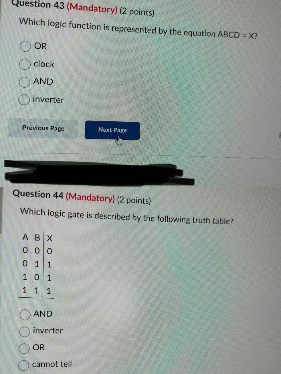 Solved Question 43 ﻿Which logic function is represented by