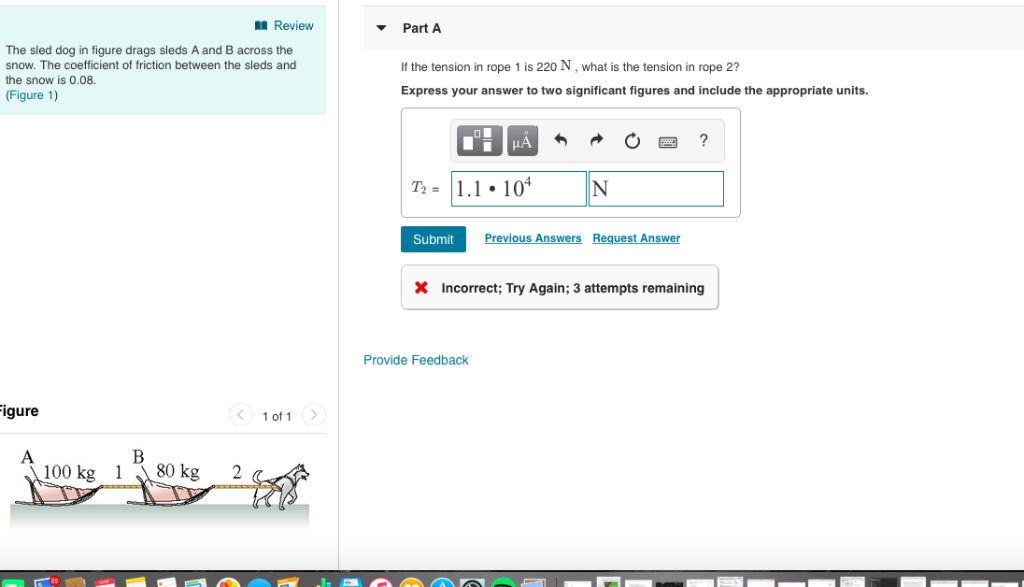 Solved Review Part A The Sled Dog In Figure Drags Sleds A | Chegg.com