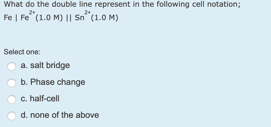 Solved What do the double line represent in the following | Chegg.com