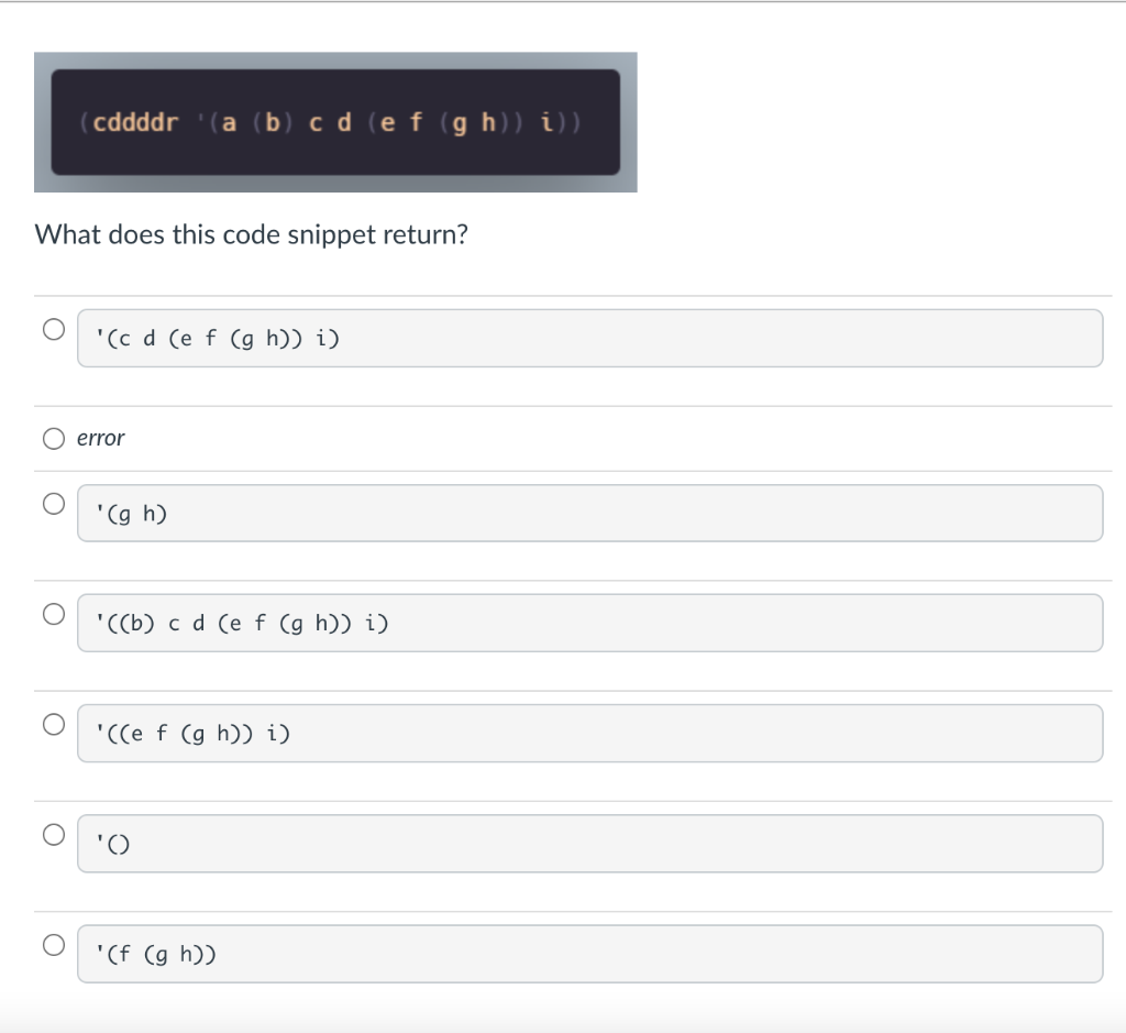 Solved Which integer does this code snippet return?What does | Chegg.com