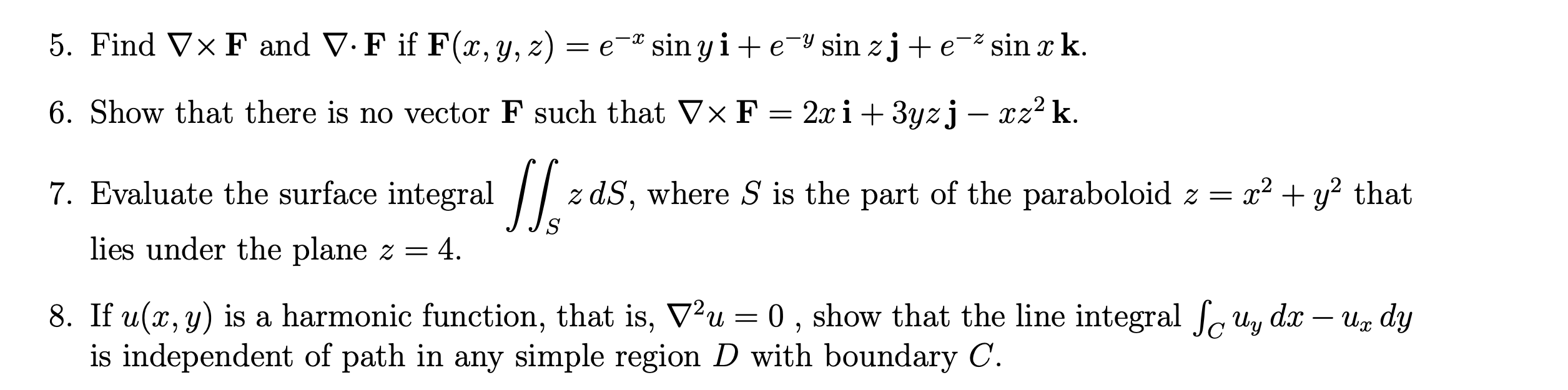 Solved 5. Find ∇×F and ∇⋅F if | Chegg.com