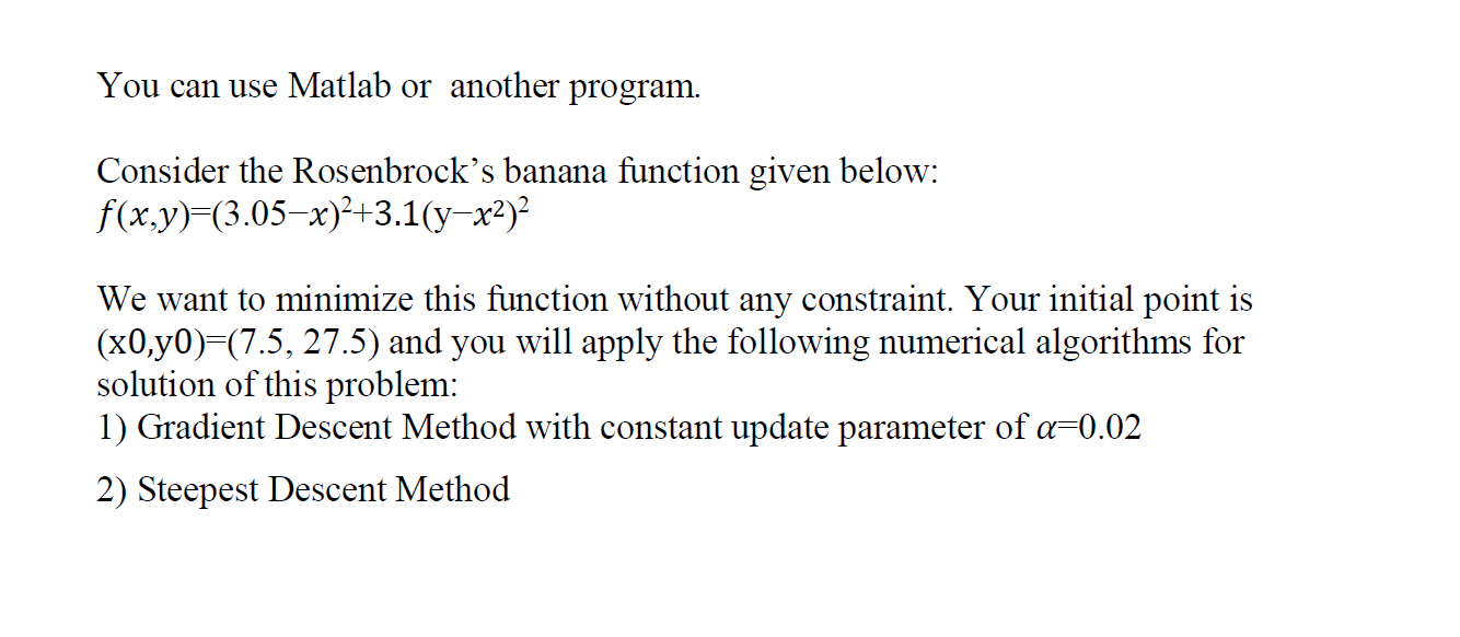 You can use Matlab or another program. Consider the | Chegg.com