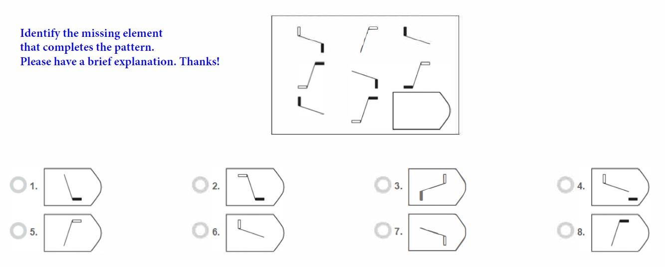 Solved Identify the missing element that completes the | Chegg.com