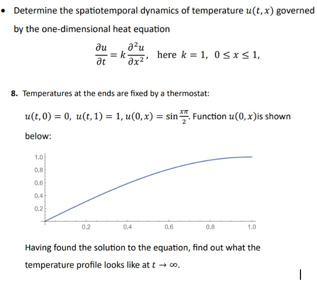 Solved Determine the spatiotemporal dynamics of temperature | Chegg.com
