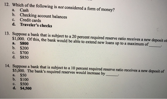 Solved 12. Which of the following is not considered a form | Chegg.com