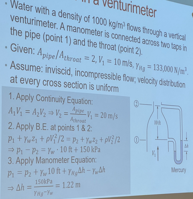 Solved - Water with a density of 1000 kg/m3 flows through a | Chegg.com