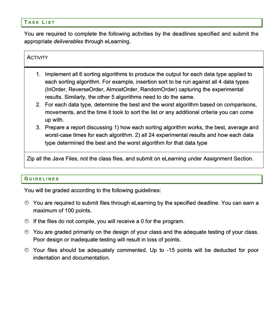 Data Structures And Algorithms: Exception Activity