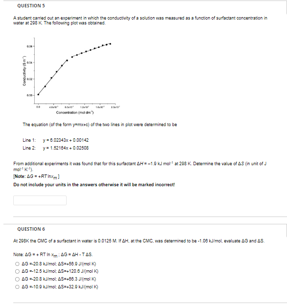 Solved A student carried out an experiment in which the | Chegg.com