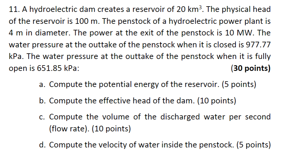 dam reservoir critical thinking answers