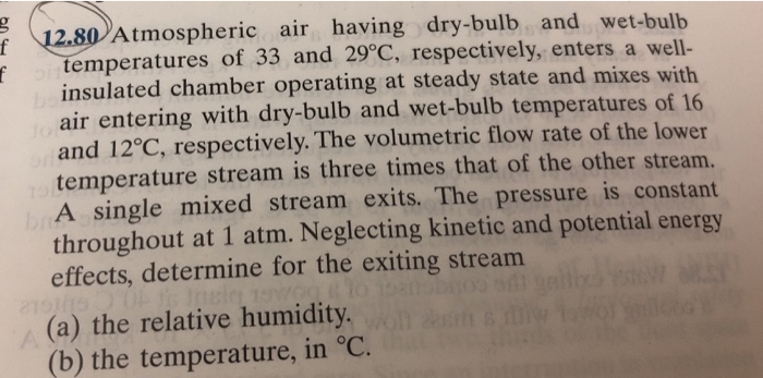 Solved Atmospheric Air Having Dry Bulb And Wet Bulb 4658