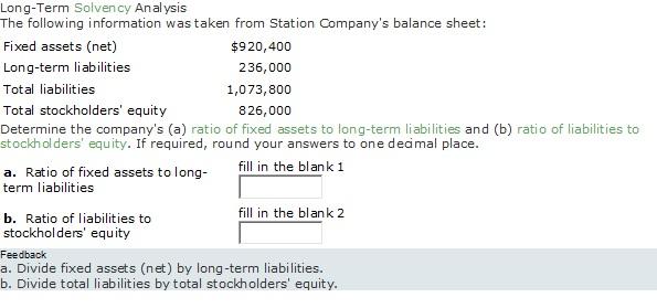 Solved Long-Term Solvency Analysis The Following Information | Chegg.com