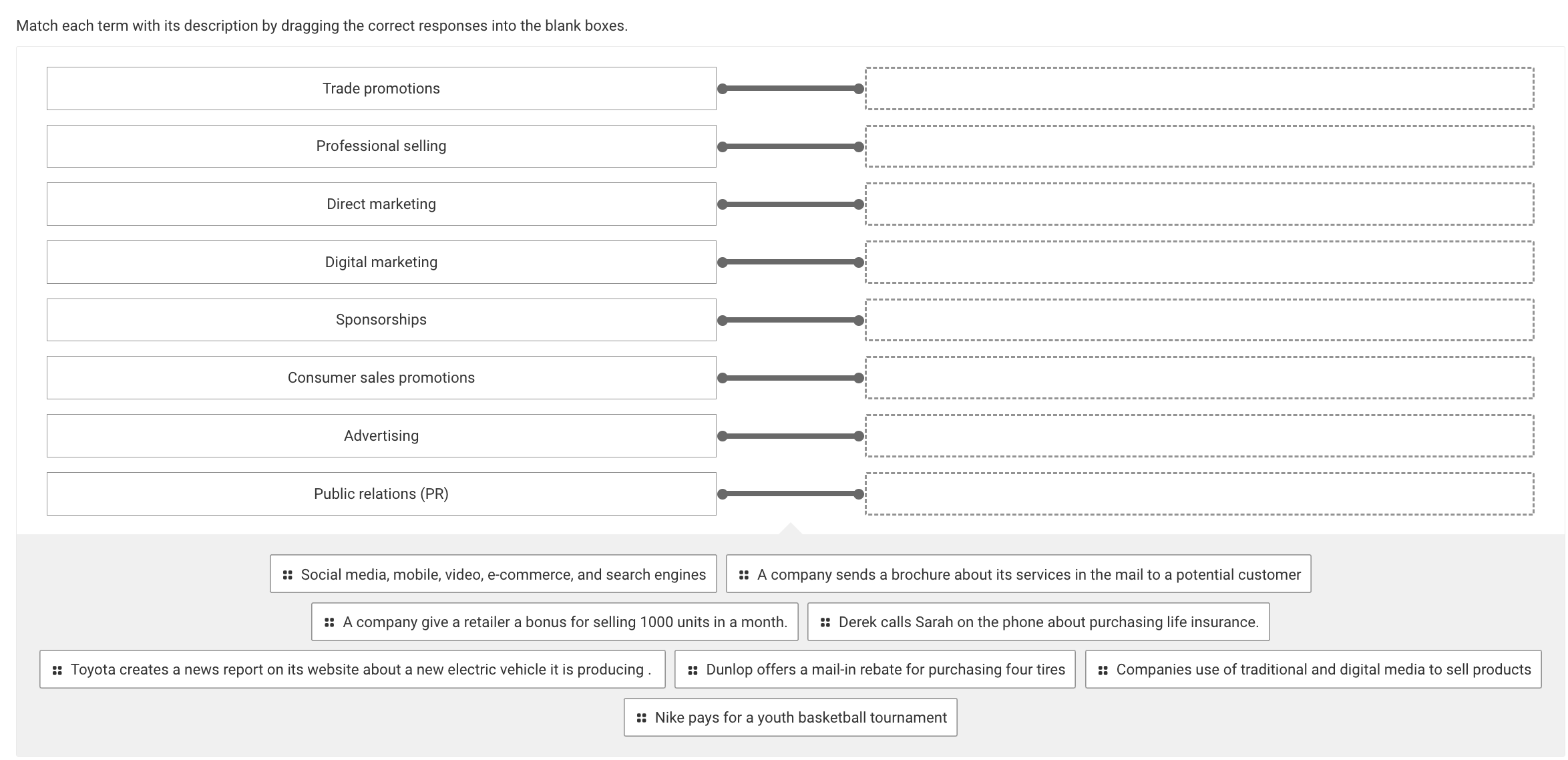 Solved Match The Term With The Description Or Cheggcom
