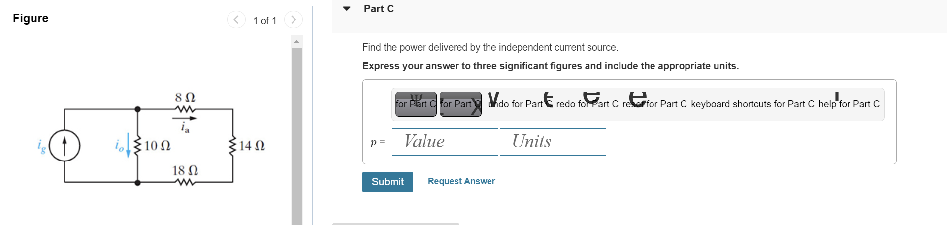 Solved The current ia in the circuit shown in (Figure 1) is | Chegg.com