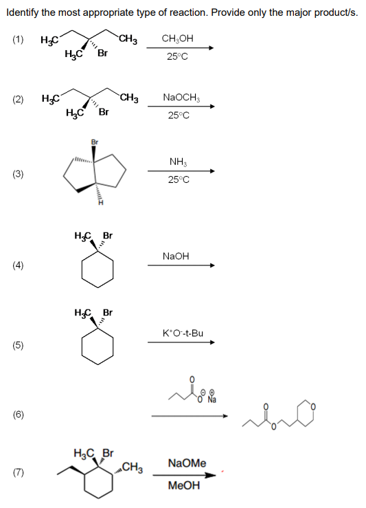 Solved Identify the most appropriate type of reaction. | Chegg.com