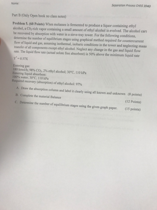 Solved When molasses is fermented to produce a liquor