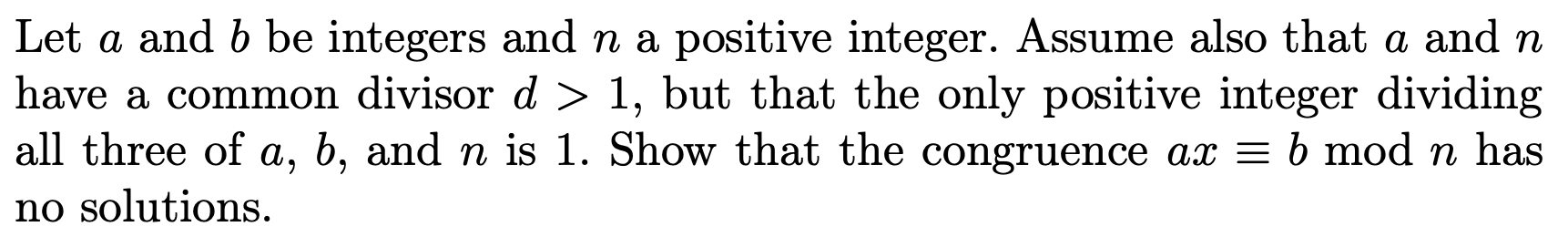 Solved Let a and b be integers and n a positive integer. | Chegg.com