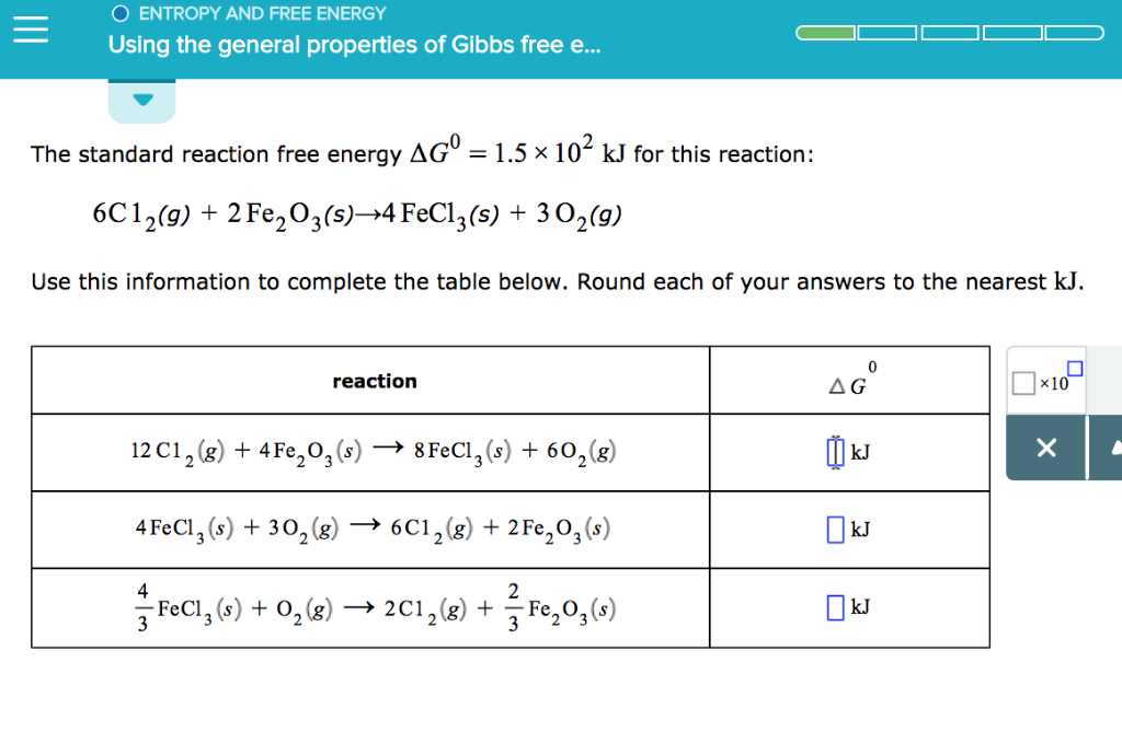 Solved O ENTROPY AND FREE ENERGY Using the general | Chegg.com