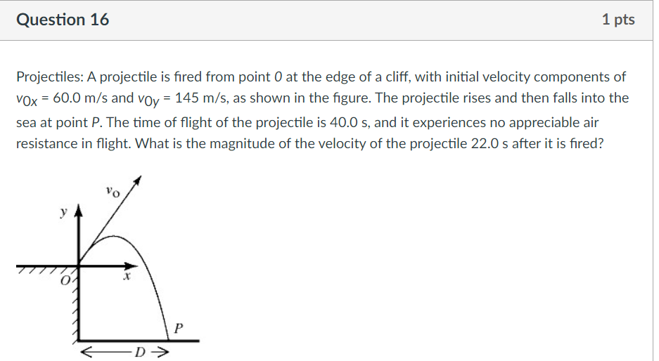 Solved Projectiles: A projectile is fired from point 0 at | Chegg.com