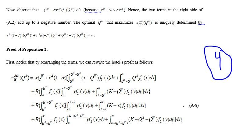 1 Proof of Proposition 1: The first order condition | Chegg.com