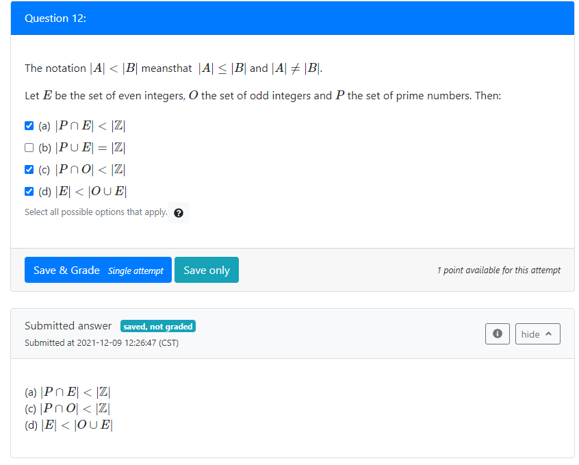 Solved Let E be the set of even integers, the O set of