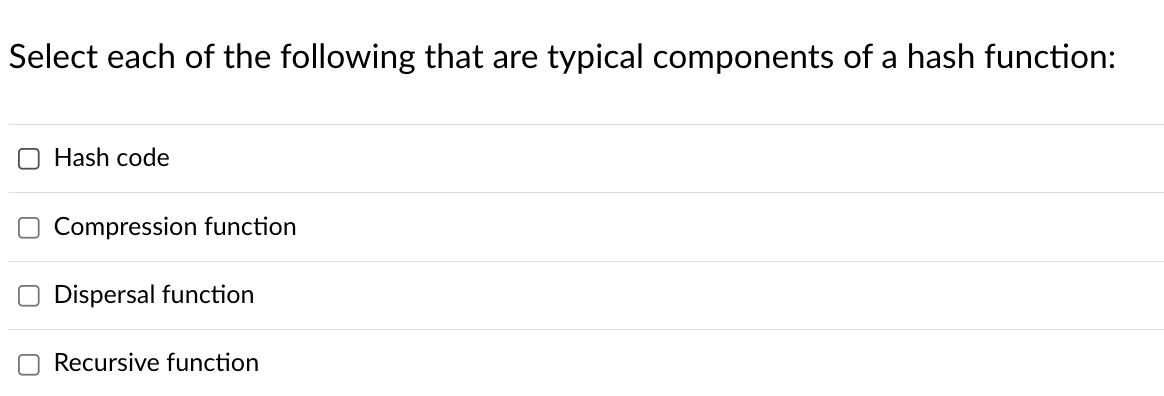 Solved Select each of the following that are typical | Chegg.com