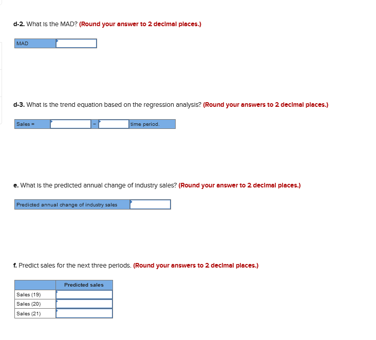 Solved Using the time series data in the table, respond to | Chegg.com