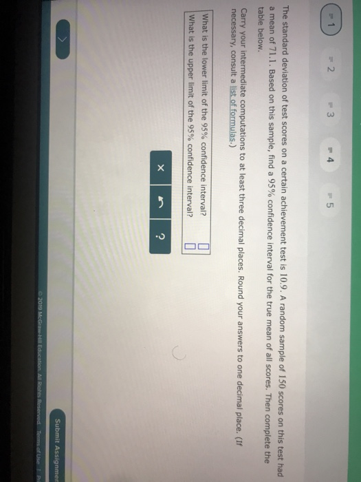 Solved The standard deviation of test scores on a certain | Chegg.com
