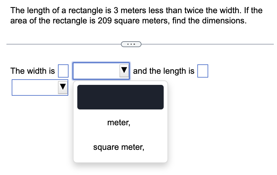 Solved The Length Of A Rectangle Is 3 Meters Less Than Twice | Chegg.com