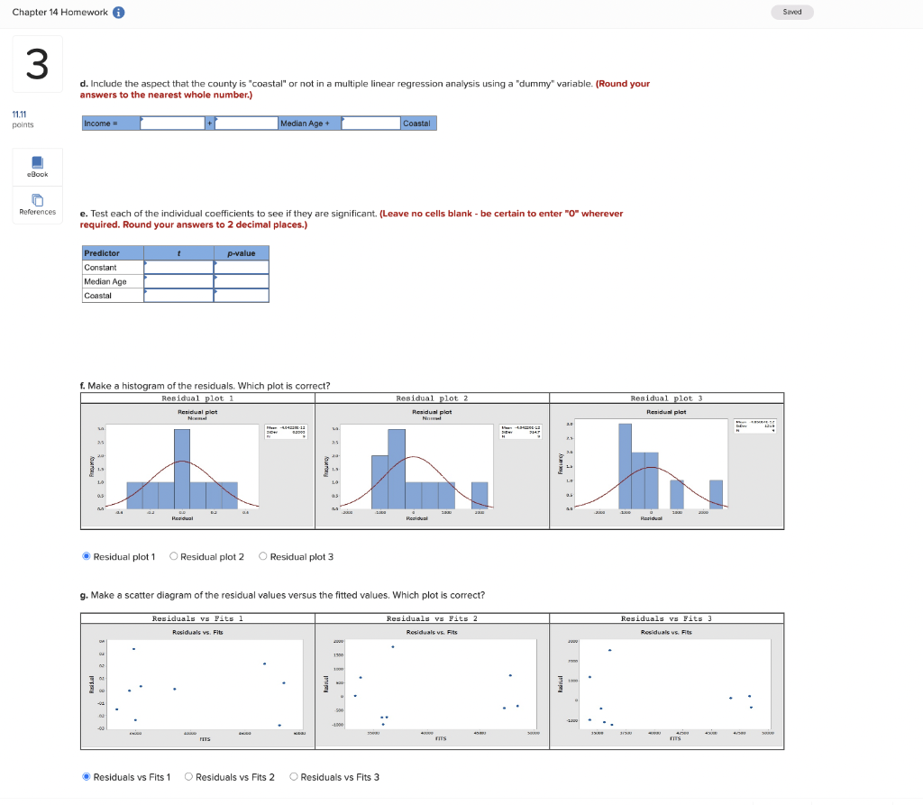 d. Include the aspect that the county is coastal or not in a multiple linear regression analysis using a dummy variable. 