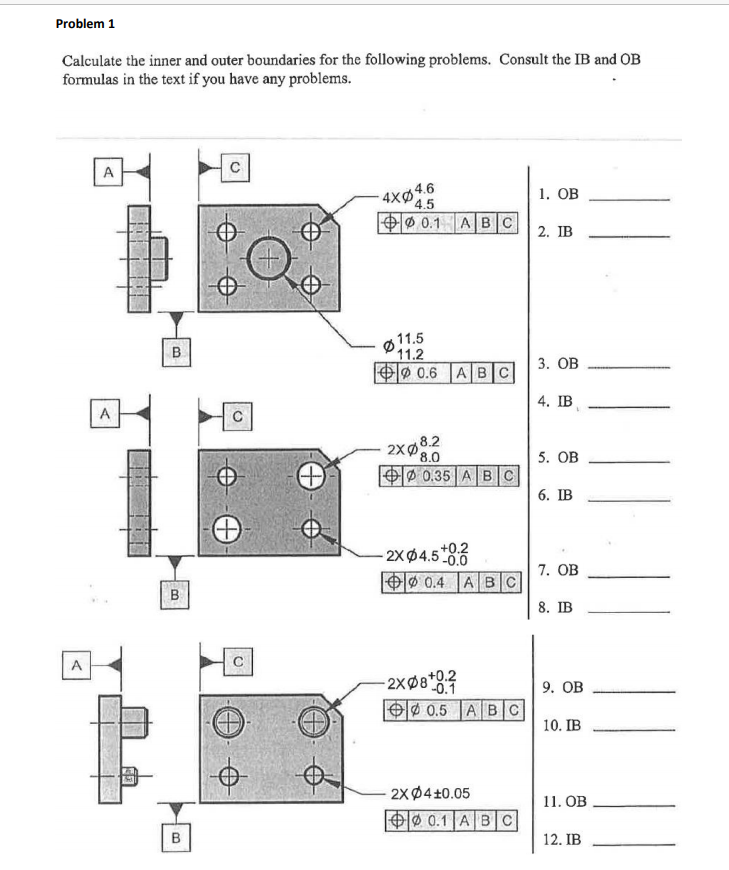Solved Problem 1 Calculate the inner and outer boundaries | Chegg.com