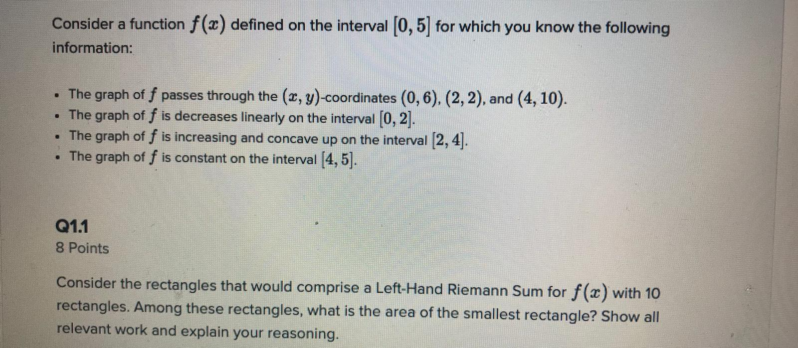 Solved Consider a function f(x) defined on the interval | Chegg.com