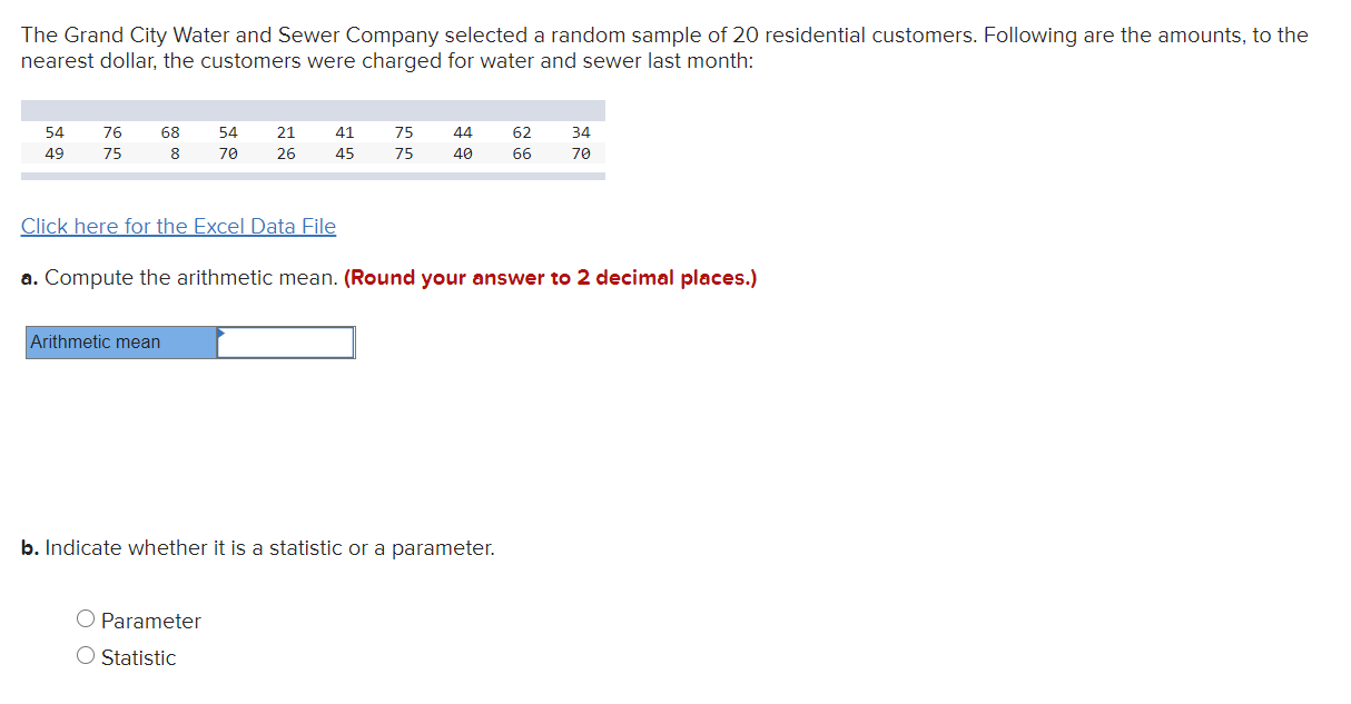 Solved The Grand City Water and Sewer Company selected a