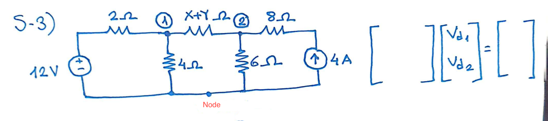 Solved Solve the circuit in the figure using the Node | Chegg.com