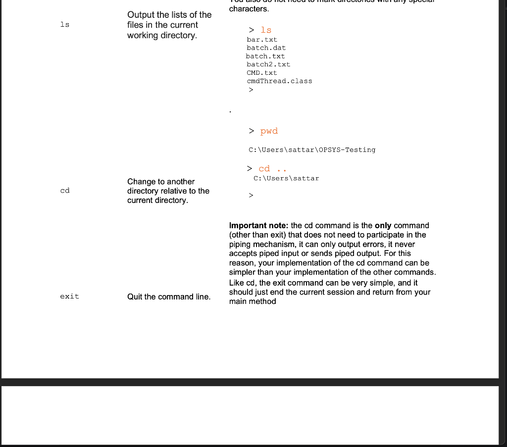 Project 1: Shell Programming Operating System Shell | Chegg.com