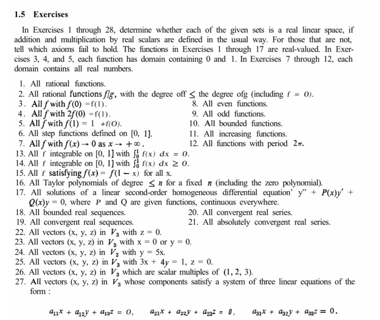 Solved 1.5 Exercises In Exercises 1 through 28, determine | Chegg.com