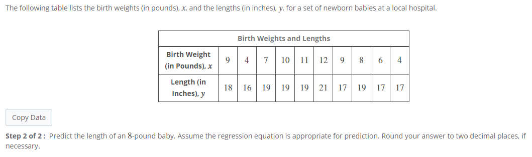 Solved The following table lists the birth weights (in | Chegg.com