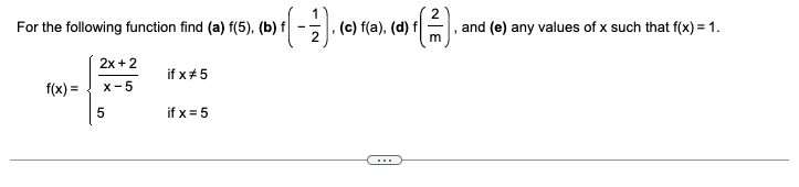 Solved For the following function find (a) f(5), (b) f(−21), | Chegg.com